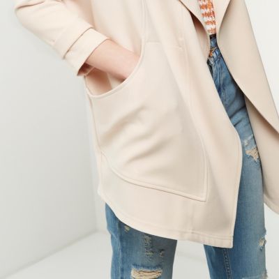 Cream woven fallaway jacket